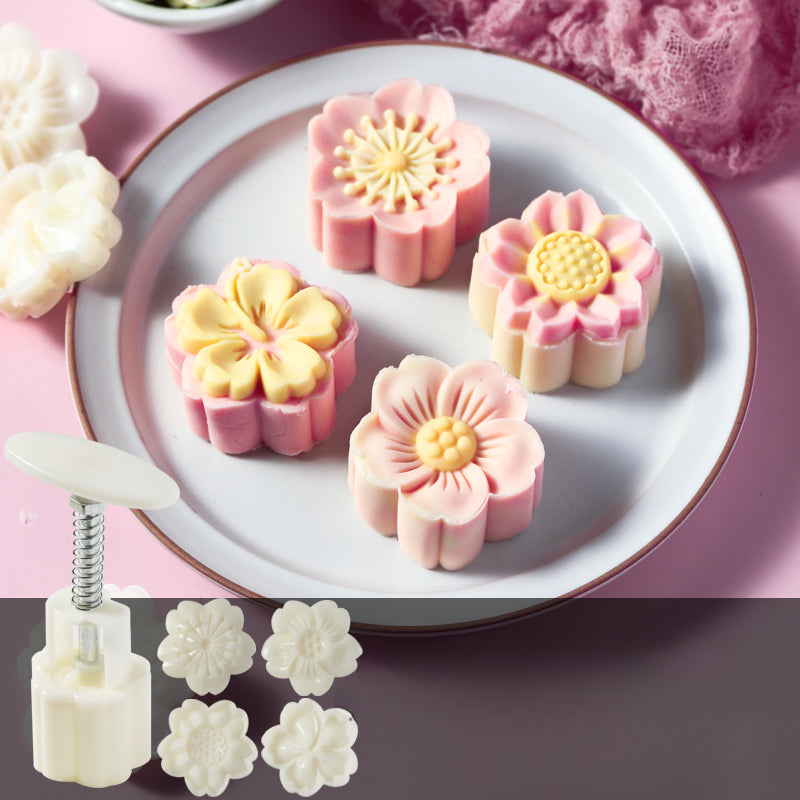Cherry Blossom Mooncake Mould Set