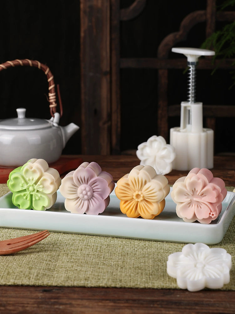 Cherry Blossom Mooncake Mould Set