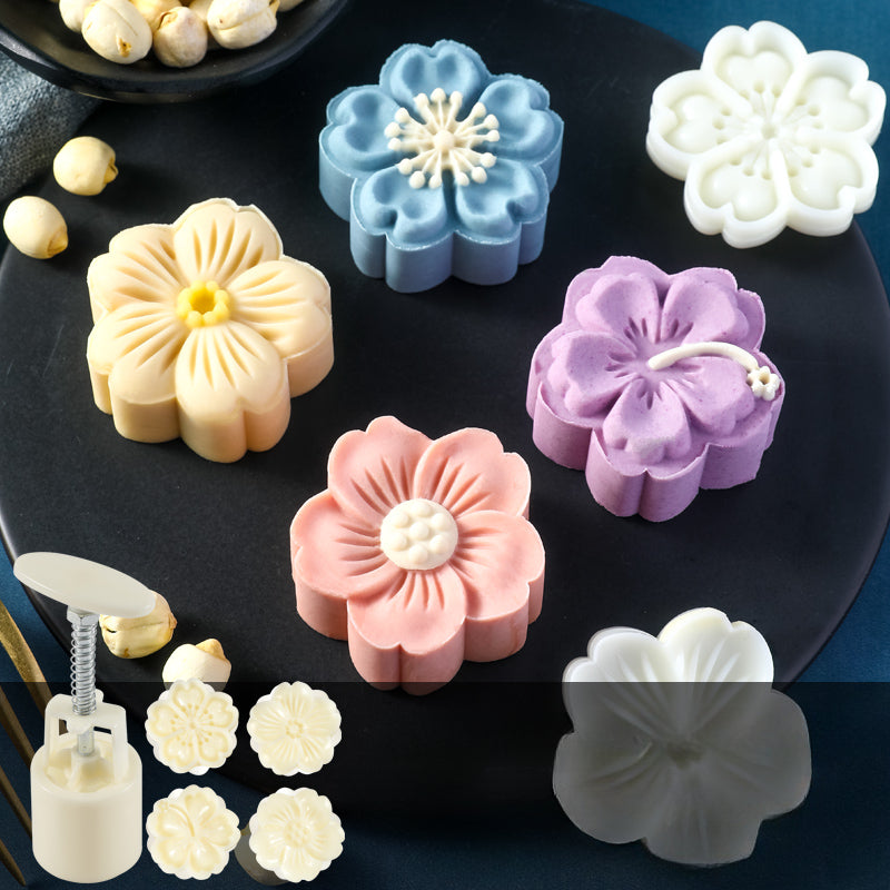 Cherry Blossom Mooncake Mould Set