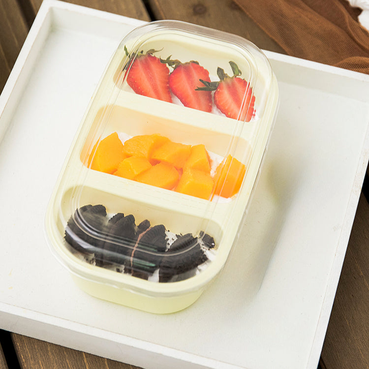 3-Compartment Take Out Food Container with Lid Pack 50