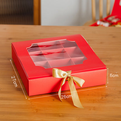 9-Compartment Dessert Take Out Food Box Pack 10