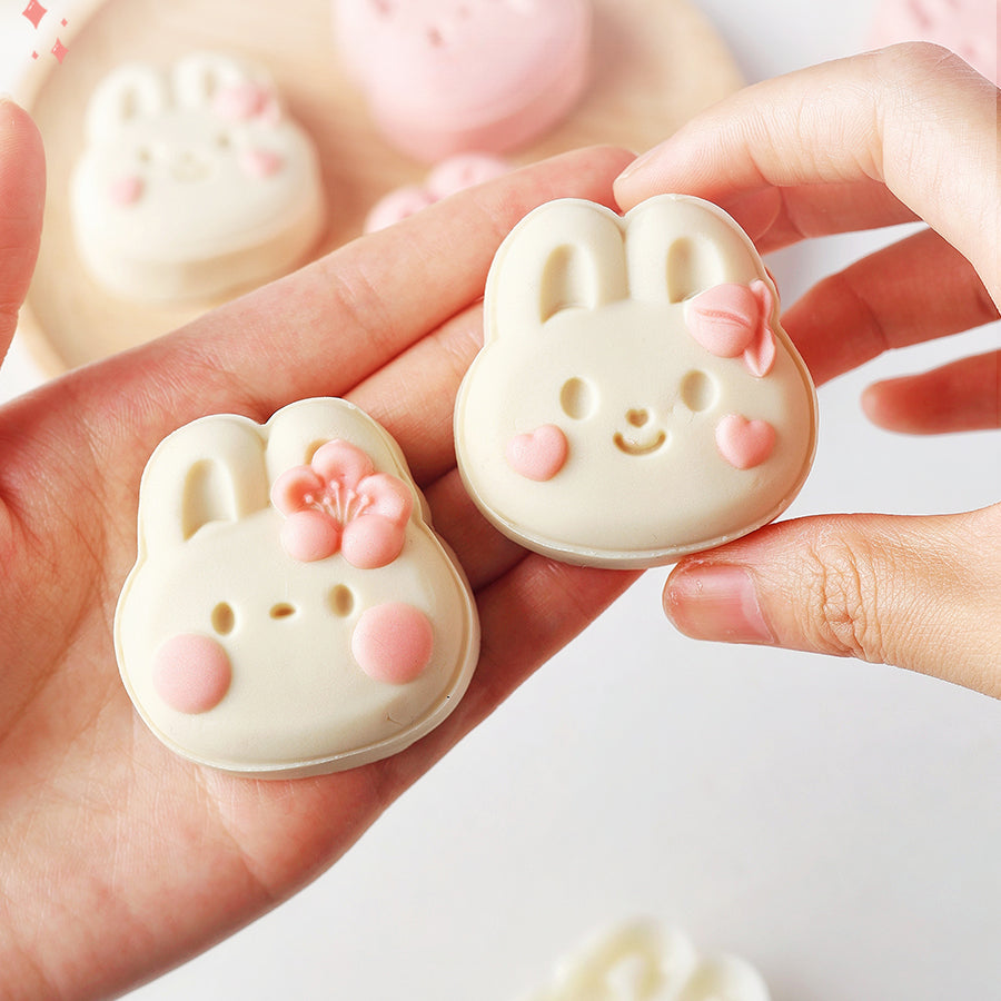 Cute Rabbit Mooncake Press Mold Set