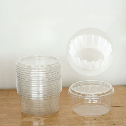 4-Inch Clear Basque Cake Box with Lid