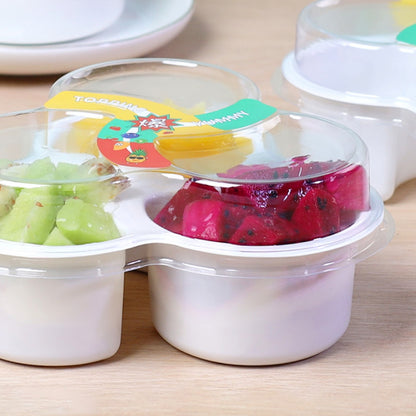 3-Compartment Fruit Take Out Container Pack 50