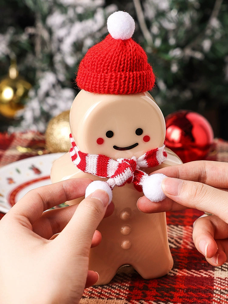 5Pcs Disposable Gingerbread Man Juice Bottle