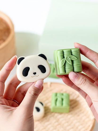 Bamboo Panda Mooncake Mould Set