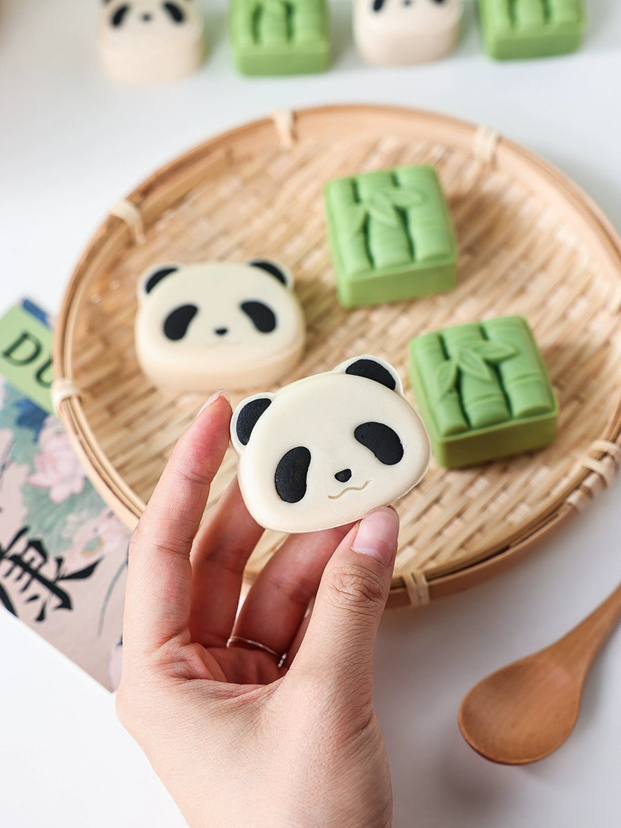 Bamboo Panda Mooncake Mould Set