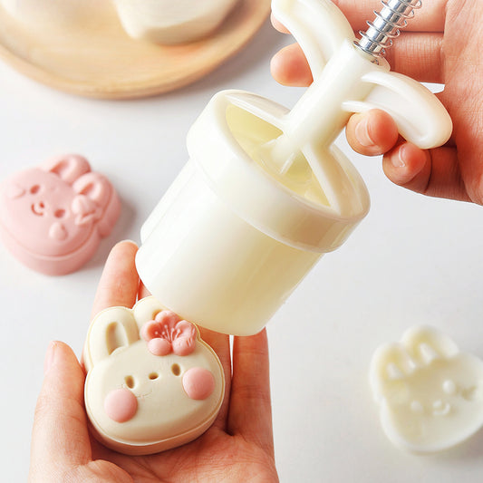 Cute Rabbit Mooncake Press Mold Set