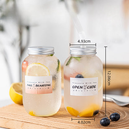 10Pcs 500ml Disposable Beverages Takeout Bottle