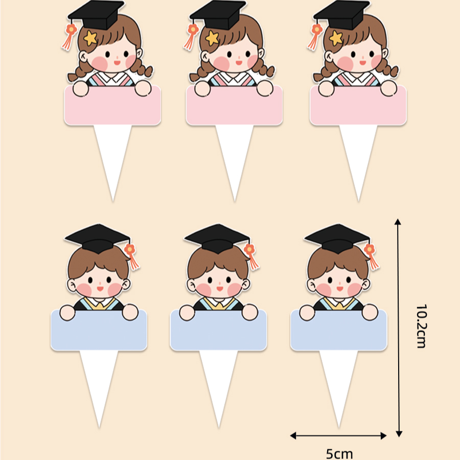 grad name cards 300pcs Graduation Name Cards Cupcake Toppers – We Love Baking