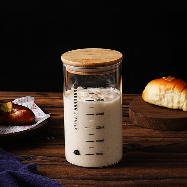 Sourdough Starter Jar for Easy Bread Baking