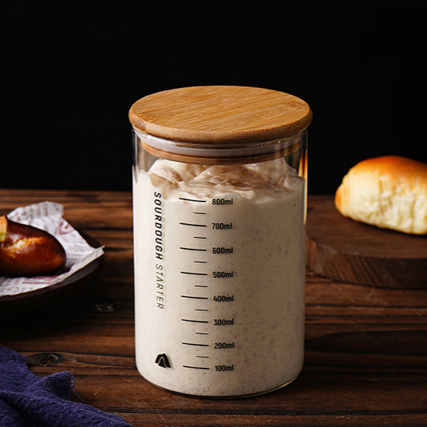 Sourdough Starter Jar for Easy Bread Baking