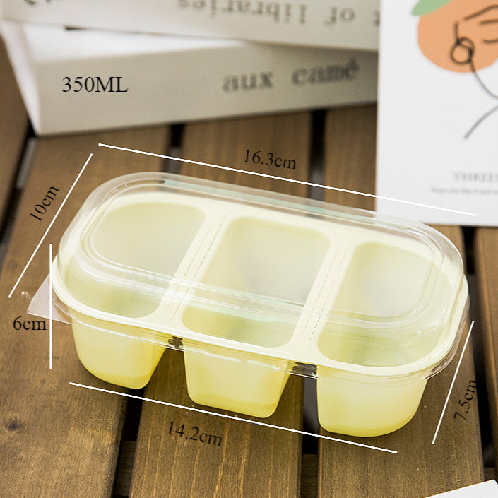 3-Compartment Take Out Food Container with Lid Pack 50